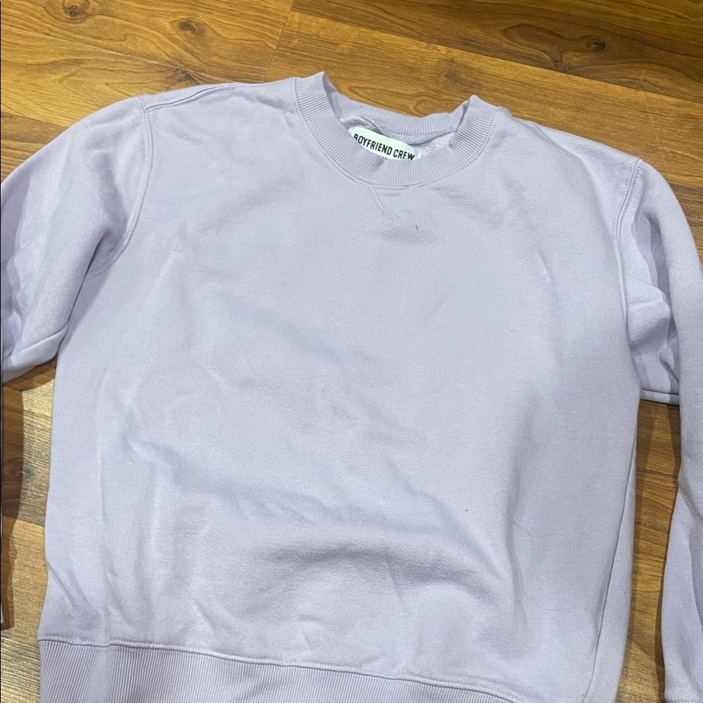 Lavender sweatshirt boyfriend crew- SWS active